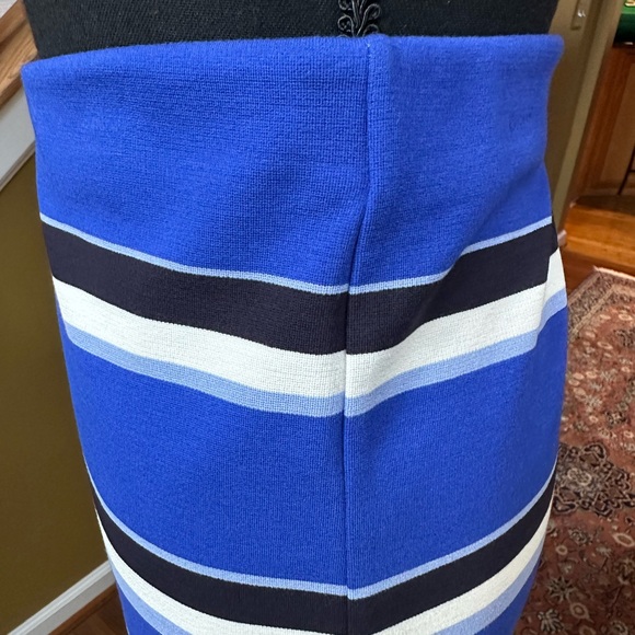 Ann Taylor NWOT Blue & Cream Stripes Knit Skirt - Picture 9 of 12
